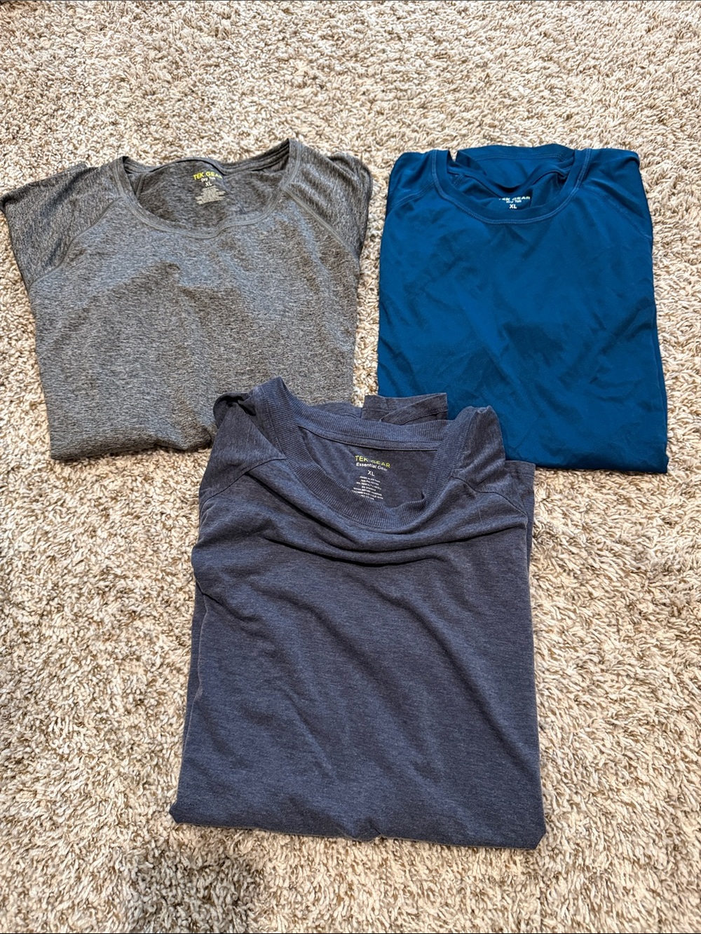 Tek Gear Women's Short Sleeve Tees - Heather Gray, Navy, Teal Bundle